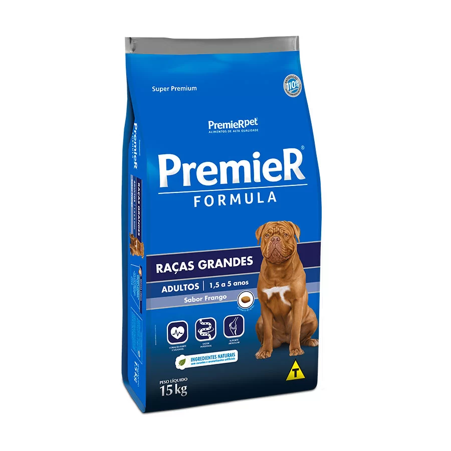 Premier Cães Adultos Raças Grandes  Frango 15kg