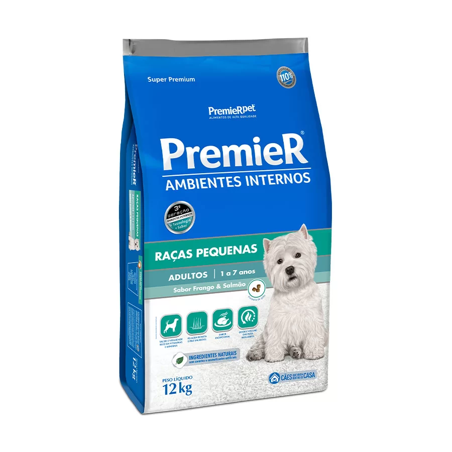 Premier Amb.Int Adultos Raças Pequenas Frango & Salmão 2,5 KG