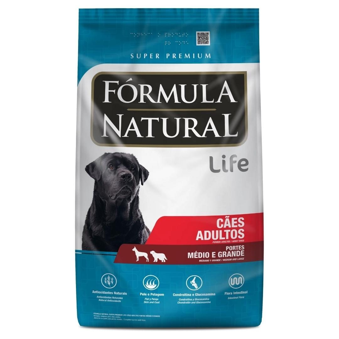 Fórmula Natural Super Premium Life Cães Adultos Portes Médio e Grande 15 Kg