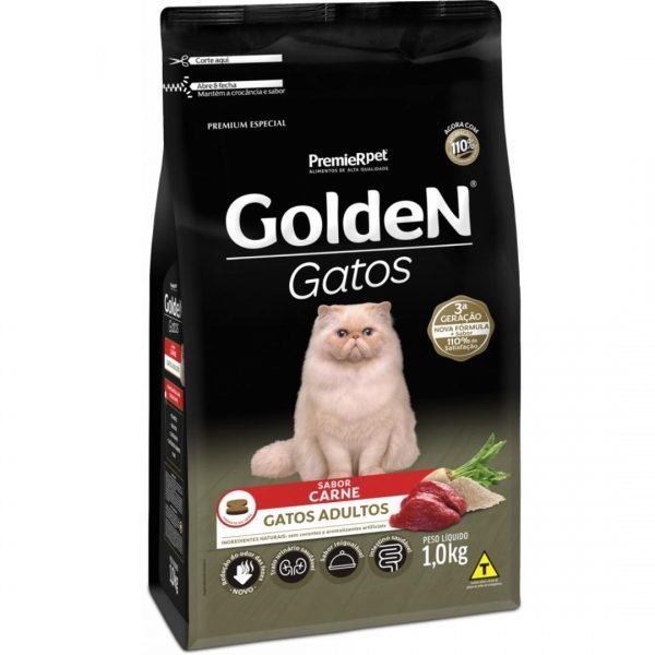 ração golden sabor carne gatos adultos
