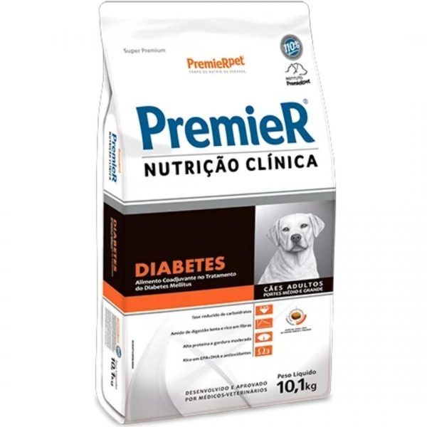 Ração premier cães com diabetes