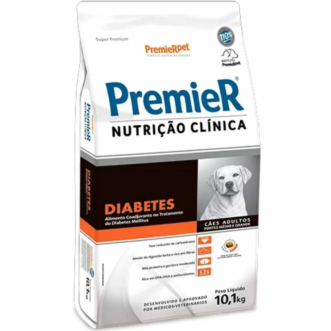 Ração premier cães com diabetes