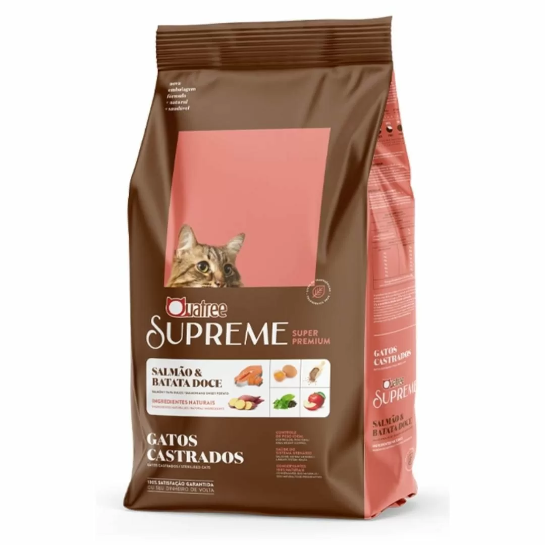 Quatree Supreme Gatos Castrados Salmão 10.1kg