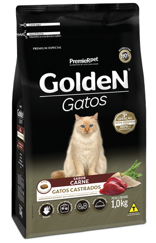 ração golden gatos castrados carne