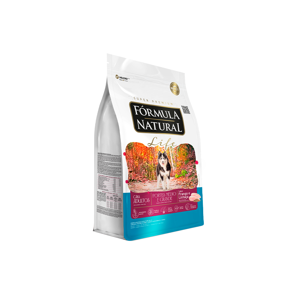 Fórmula Natural Super Premium Life Cães Adultos Portes Médio e Grande 15 Kg